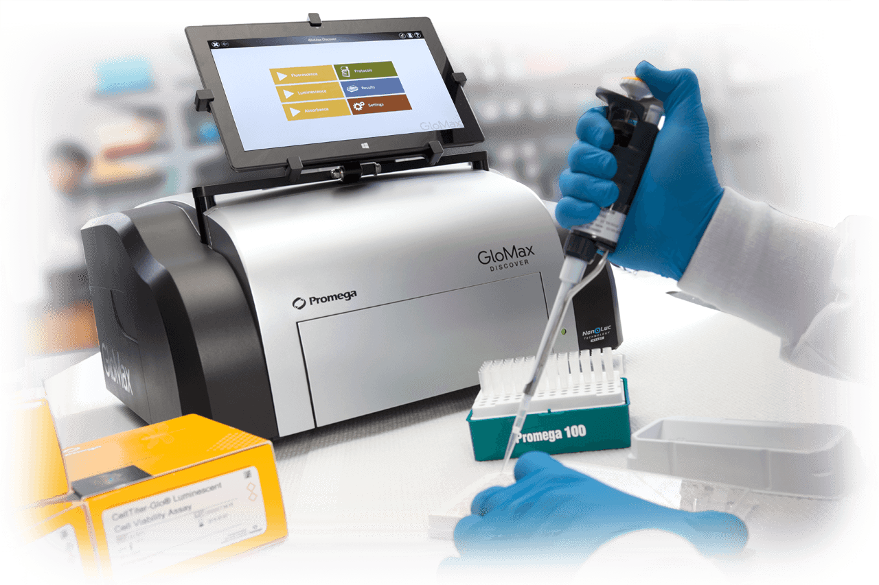 Glomax plate reader for Luminescence Detection