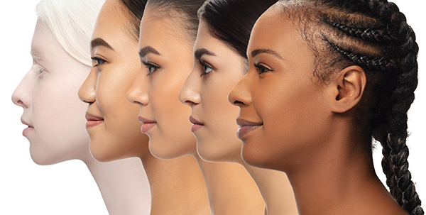 Profile pictures of women of different races