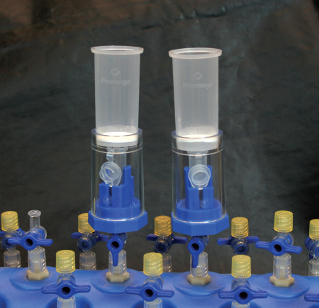 The Eluator Vacuum Elution Device is used for elution of nucleic acid from PureYield Midiprep and Maxiprep columns.