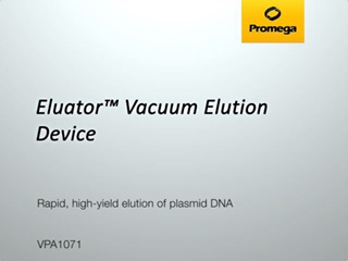 Eluator Vacuum Elution Device Video